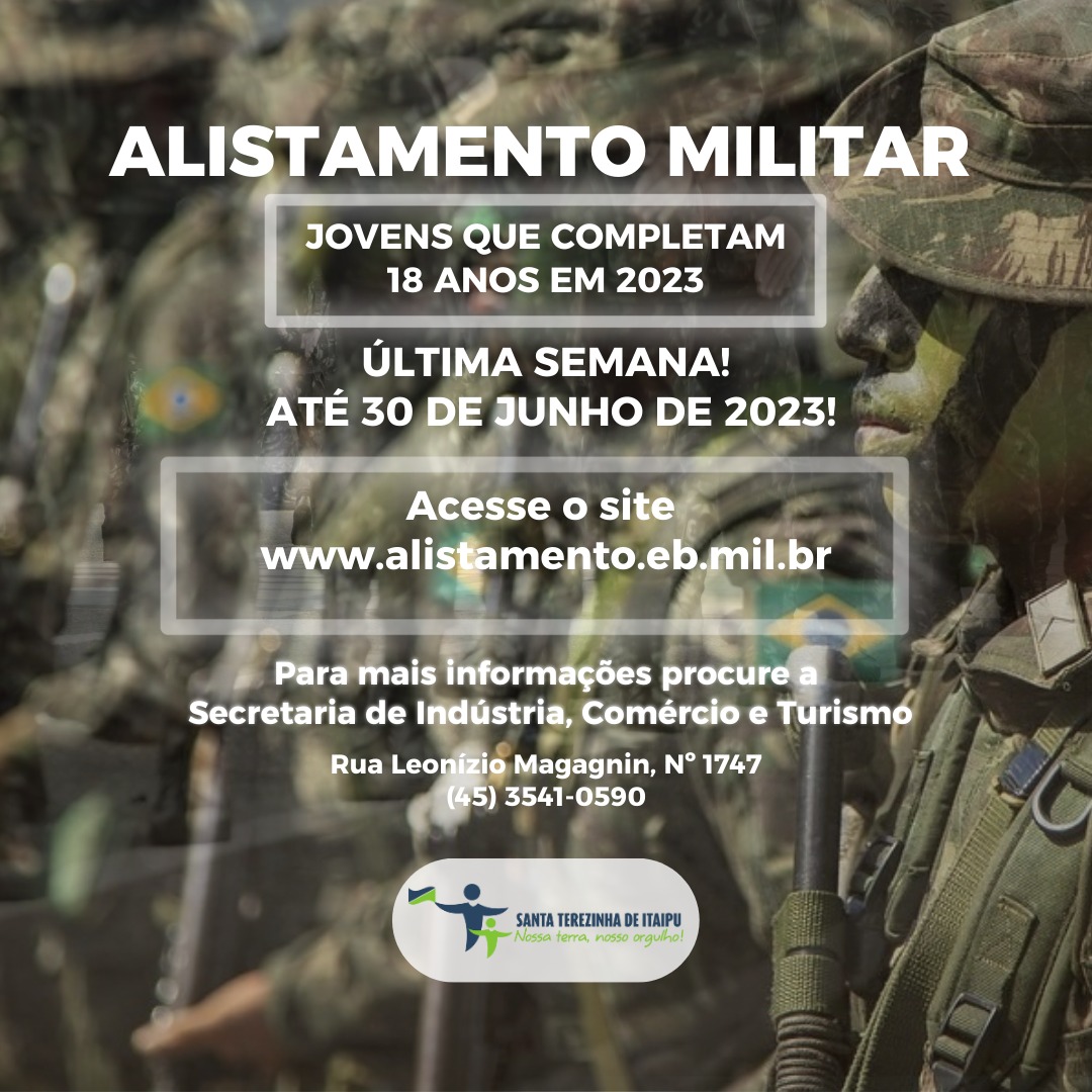 Alistamento militar Fique atentos aos prazos